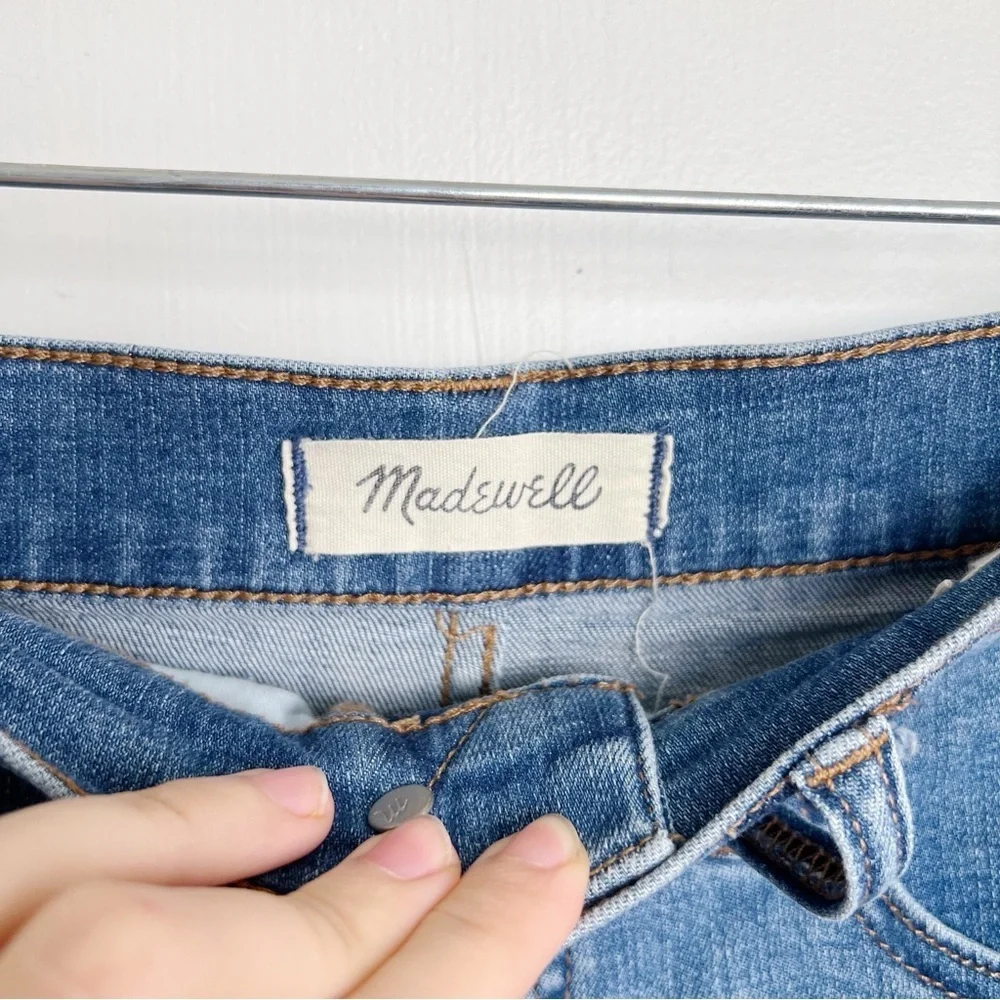 Madewell • High Rise Denim Shorts in Derby Wash: Button Front Edition cuffed